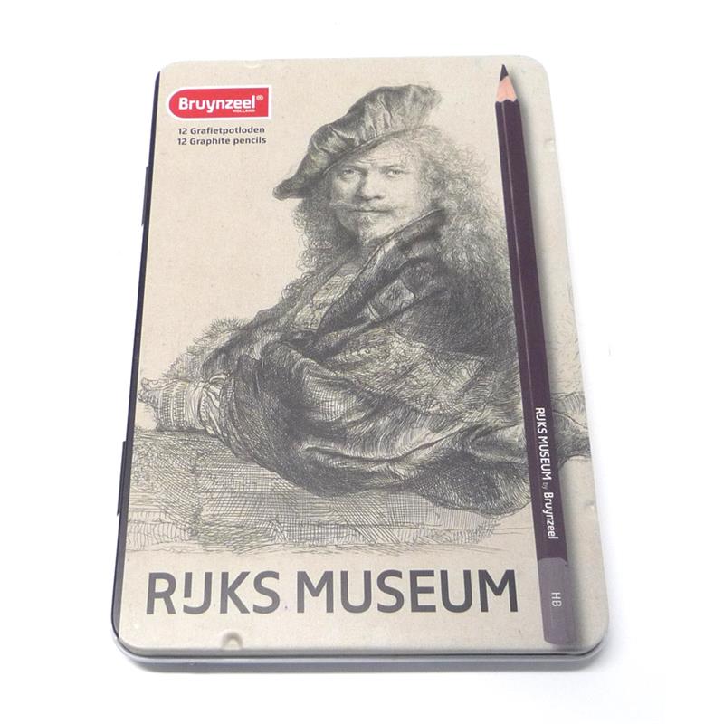 アムステルダム国立美術館×ブランジール グラファイト鉛筆 12本 限定パッケージ (レンブラント×自画像)