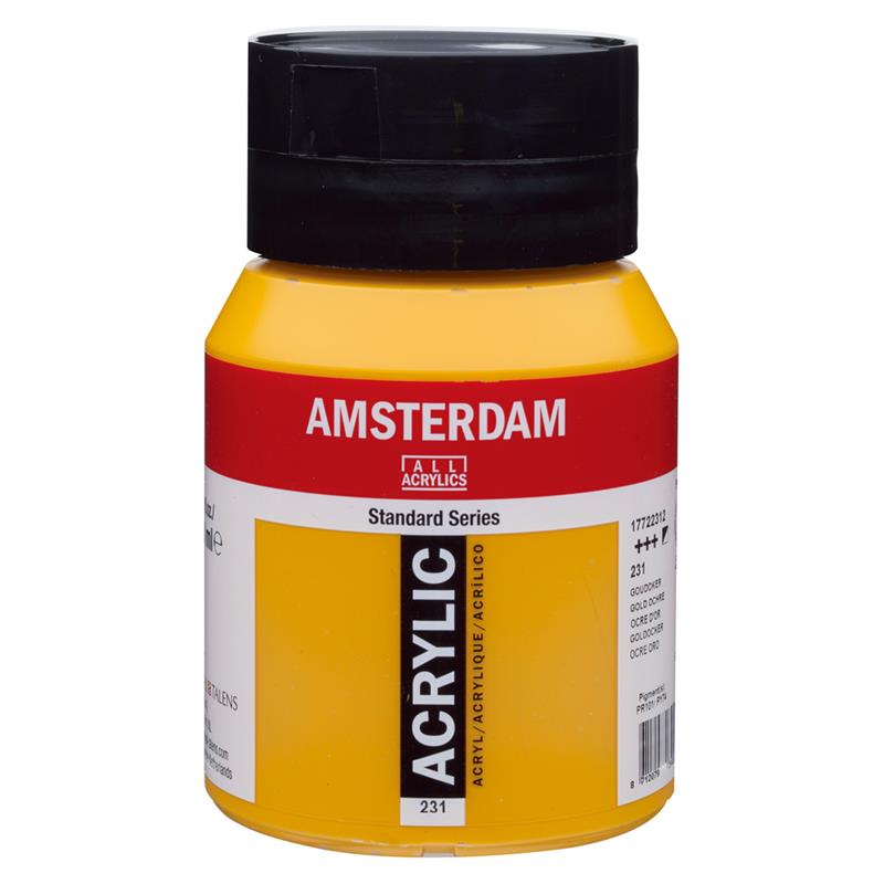 アムステルダム アクリリックカラー 500ml ゴールドオーカー