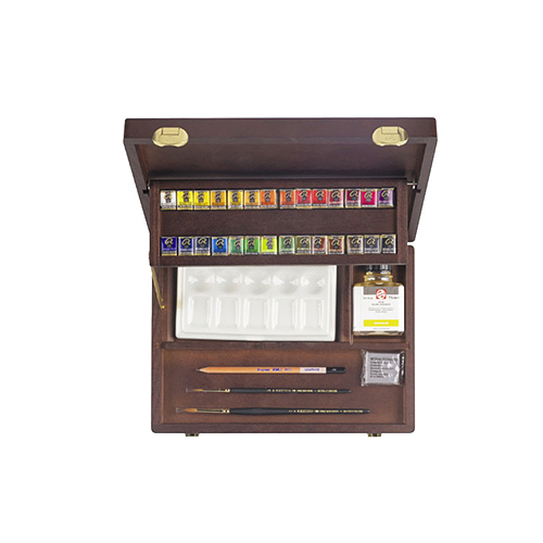 レンブラント 水彩絵具 ハーフパン プロフェッショナルBOX 28色セット T0584-0013