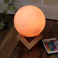 ゆめ画材 LED ランプボール サッカー 16色 光源 USB充電式 リモコン付き