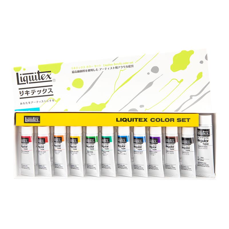 Liquitex リキテックス レギュラー10ml ホワイト#6 12色セット 伝統色 R3 | ゆめ画材