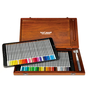 STAEDTLER ステッドラー カラト アクェレル水彩色鉛筆 クリエイティブボックス 60色 木箱入セット