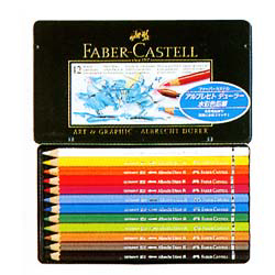 Faber-Castell ファーバーカステル アルブレヒト・デューラー 水彩色鉛筆 12色セット （缶入）