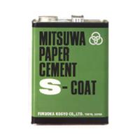 ミツワ ペーパーセメント Sコート 片面塗り 緑缶 4L