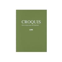 CROQUIS クロッキーブック Q-0353 ホワイト B3 緑表紙 （10冊入)