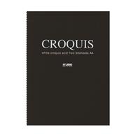 CROQUIS クロッキーブック ホワイト B4 黒表紙 【期間限定！クロッキーブックセール対象商品】