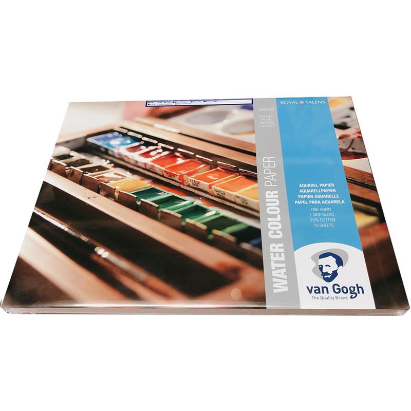 ヴァンゴッホ スケッチブック ウォーターカラーペーパー（水彩紙） 300×400mm 75枚綴 ブロックタイプ | ゆめ画材