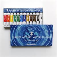 ターナー アーティストウォーターカラー専門家用透明水彩絵具 12色セット