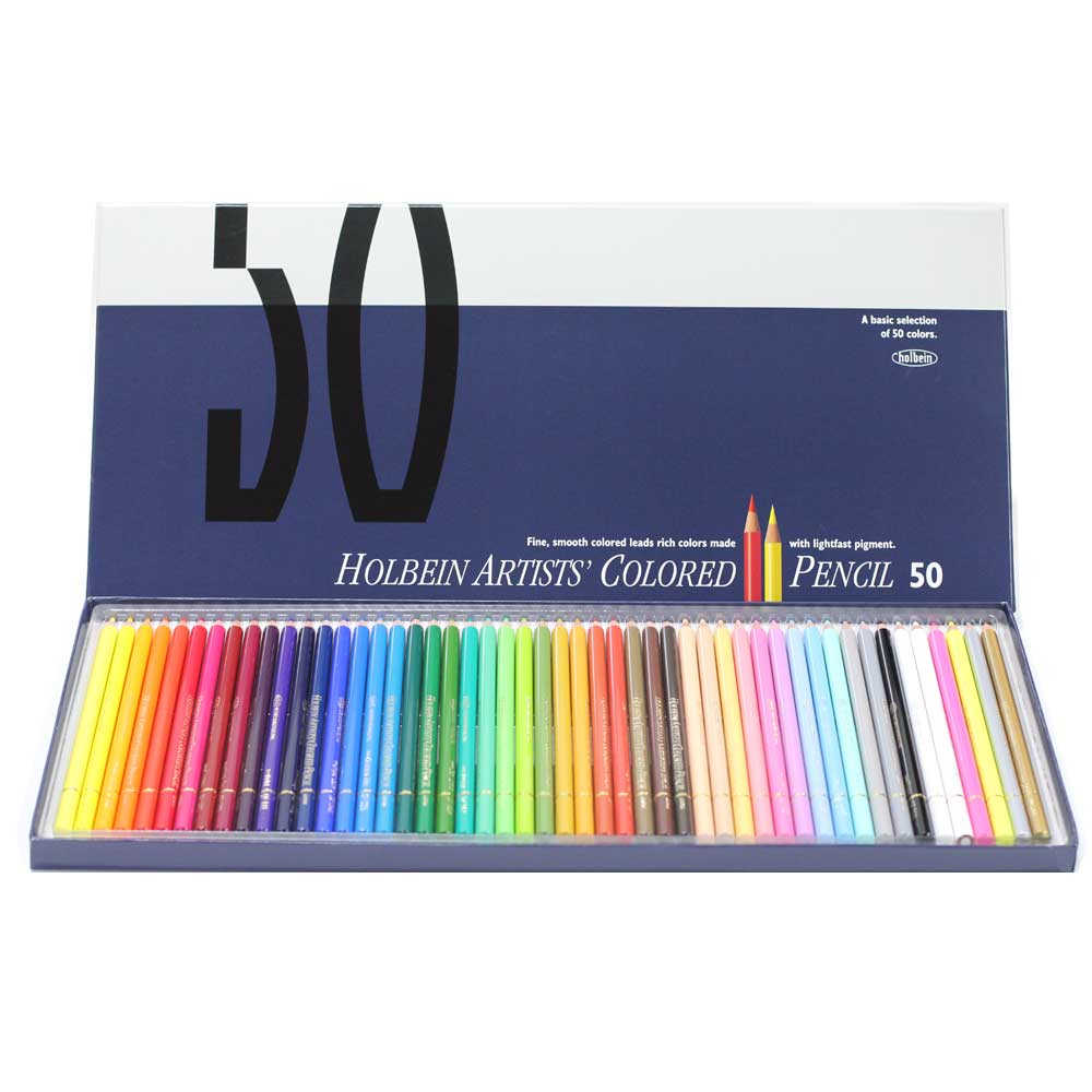 ホルベイン アーチスト色鉛筆 50色セット (基本色) 紙函入 | ゆめ画材